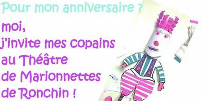 Anniversaire ludique créatif marionnettes Ronchin