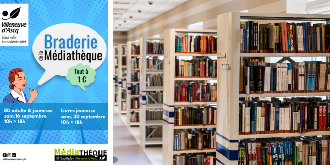 Braderie de la médiathèque Till l'Espiègle à Villeneuve d'Ascq: BD adulte et jeunesse Braderie de la médiathèque Till l'Espiègle à Villeneuve d'Ascq: BD adulte et jeunesse