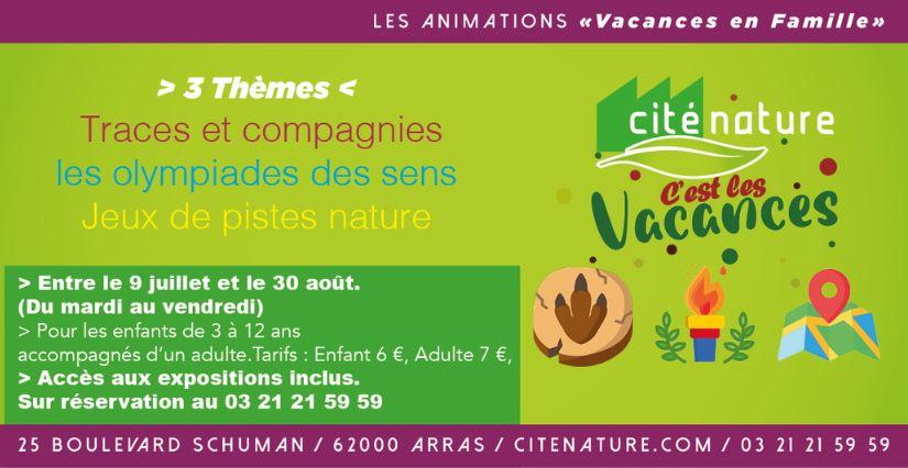 Les animations des grandes vacances en famille à Cité Nature à Arras