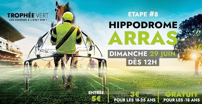 Courses hippiques à l'hippodrome d'Arras "Le trophée vert"