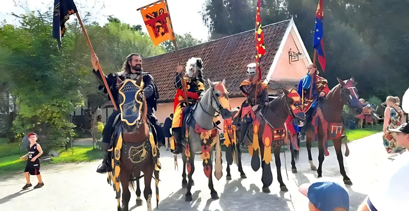Spectacle médiéval "Au temps des chevaliers "au musée de Plein Air de Villeneuve d'Ascq