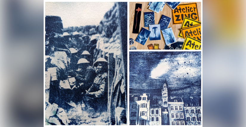 Atelier d'initiation à la gravure sur "Tetra Pak" au musée de la bataille de Fromelles