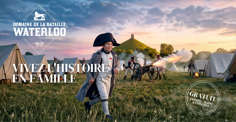 Spectacle pour célébrer les 200 ans de la Butte au Lion du Domaine de la bataille de Waterloo à Braine-l’Alleud en Belgique