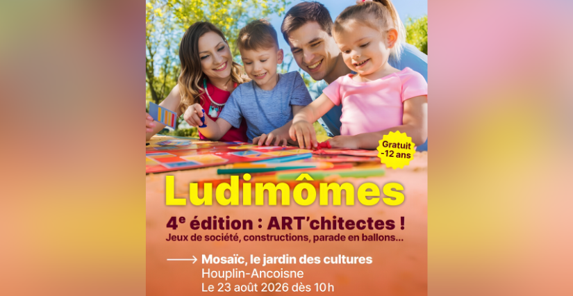 Festival de jeux de société pour les familles "Ludimômes" à Mozaïc, jardin des cultures